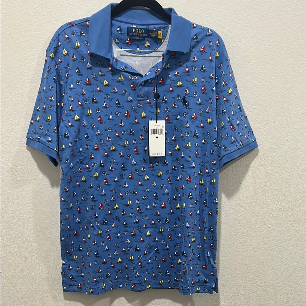 Polo by Ralph Lauren Blue Sailboat Print Men's Shirt